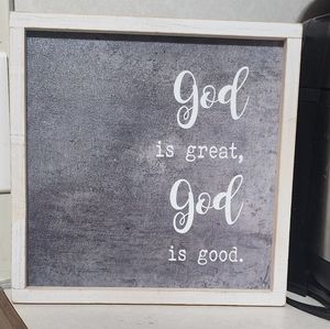 God is Great, God is Good ready to hang wall picture